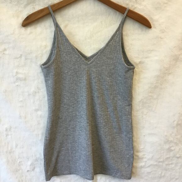 LOFT Gray Double V Cami - Picture 3 of 9
